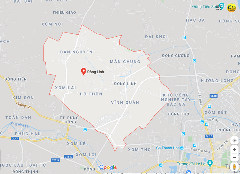 Hình ảnh vị trí địa lý tại Đông lĩnh, thành phố Thanh hóa, Thanh hóa