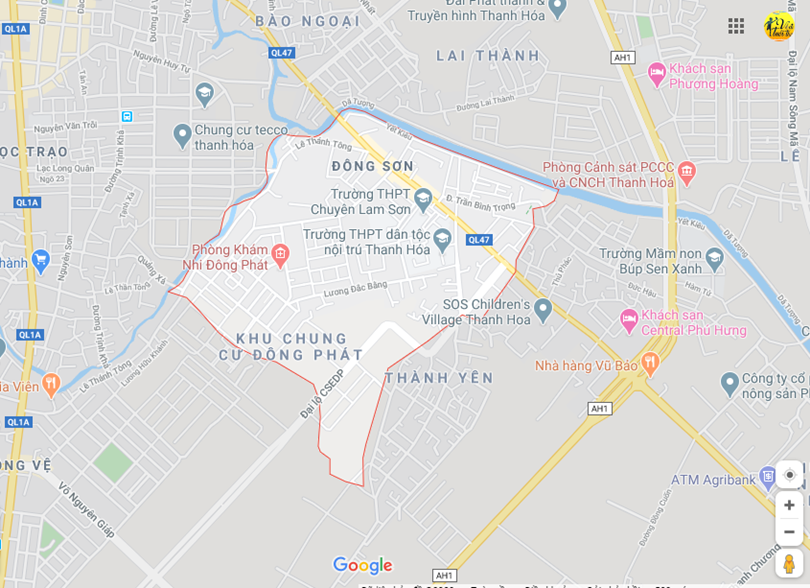 Hình ảnh vị trí địa lý tại Đông sơn, thành phố Thanh hóa, Thanh hóa