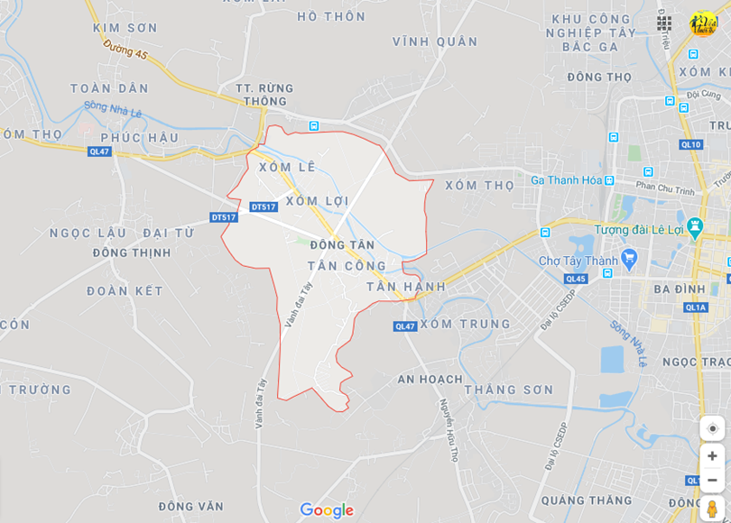 Hình ảnh vị trí địa lý tại Đông tân, thành phố Thanh hóa, Thanh hóa