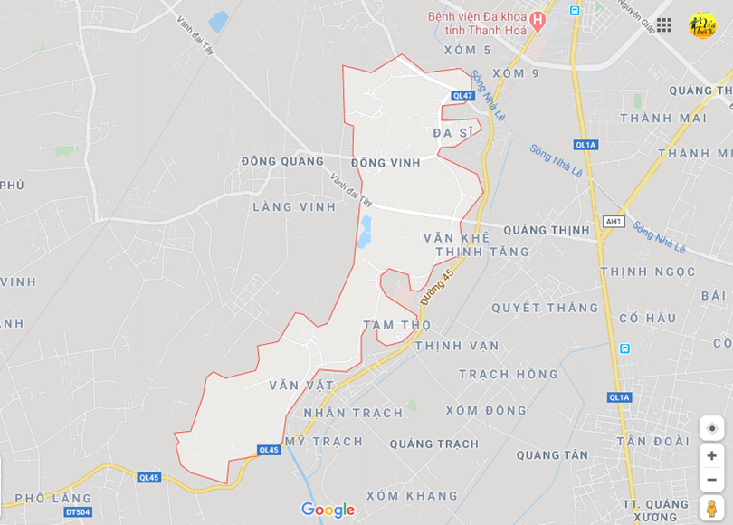 Hình ảnh vị trí địa lý tại Đông vinh, thành phố Thanh hóa, Thanh hóa