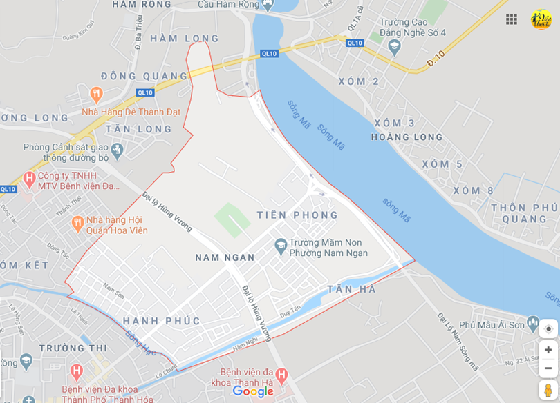 Hình ảnh vị trí địa lý tại Nam ngạn, thành phố Thanh hóa, Thanh hóa