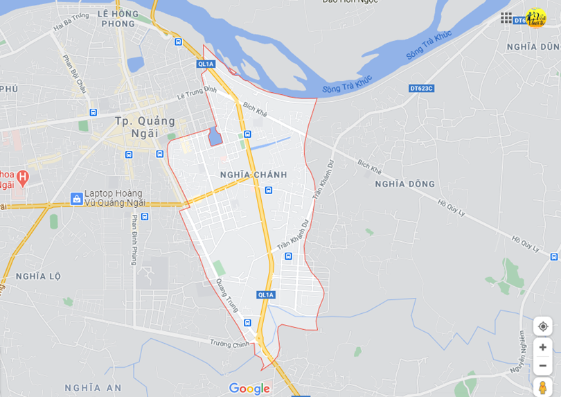Hình ảnh vị trí địa lý tại Nghĩa chánh, thành phố Quảng ngãi, tỉnh Quảng ngãi