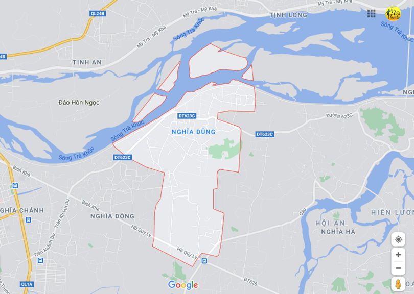 Hình ảnh vị trí địa lý tại Nghĩa dũng, thành phố Quảng ngãi, tỉnh Quảng ngãi