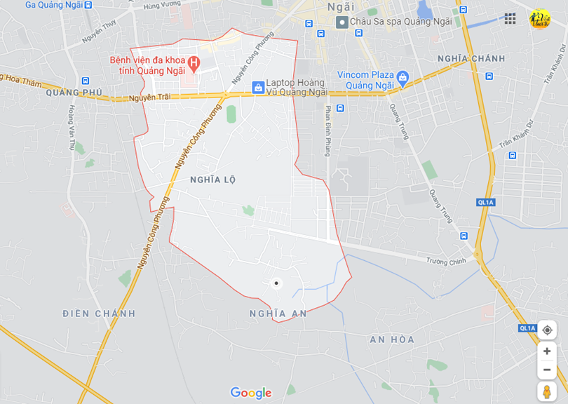 Hình ảnh vị trí địa lý tại Nghĩa lộ, thành phố Quảng ngãi, tỉnh Quảng ngãi