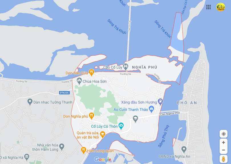 Hình ảnh vị trí địa lý tại Nghĩa phú, thành phố Quảng ngãi, tỉnh Quảng ngãi 