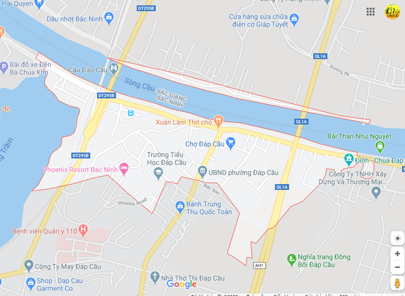 Hình ảnh vị trí địa lý tại Đáp cầu, Thành phố Bắc ninh