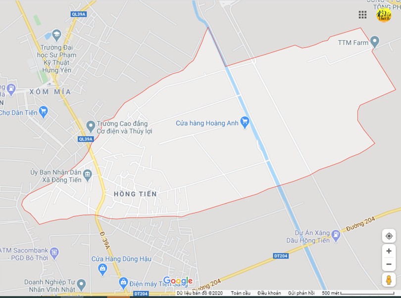 Hình ảnh vị trí địa lý tại Đồng tiến, Khoái châu, Hưng yên