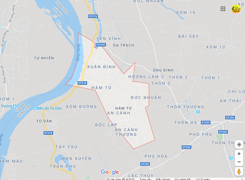 Hình ảnh vị trí địa lý tại Hàm tử, Khoái châu, Hưng yên