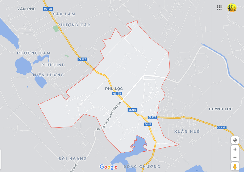 Hình ảnh vị trí địa lý tại Phú lộc, Nho quan, Ninh bình
