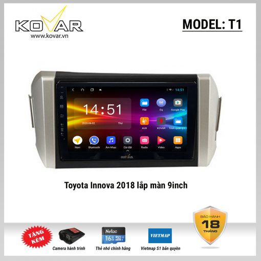 Màn hình DVD Android KOVAR T1 – Toyota Innova 2018
