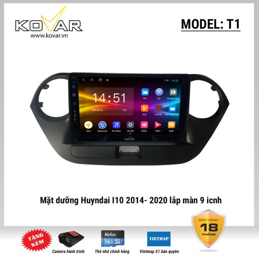 Màn hình DVD Android KOVAR T1 – Hyundai I10 2014-2020