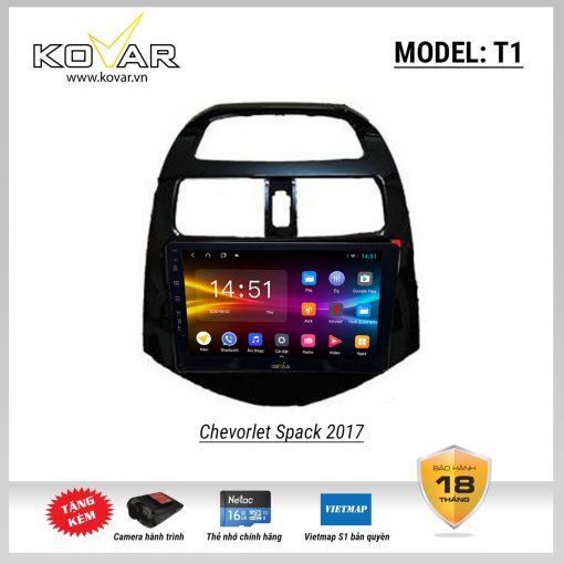 Màn hình DVD Android KOVAR T1 – Chevrolet Spack 2017