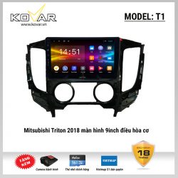 Màn hình DVD Android KOVAR T1 – Mitsubishi Triton 2018 điều hòa cơ