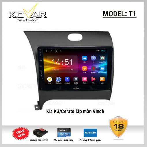Màn hình DVD Android KOVAR T1 – KIA K3/Cerato