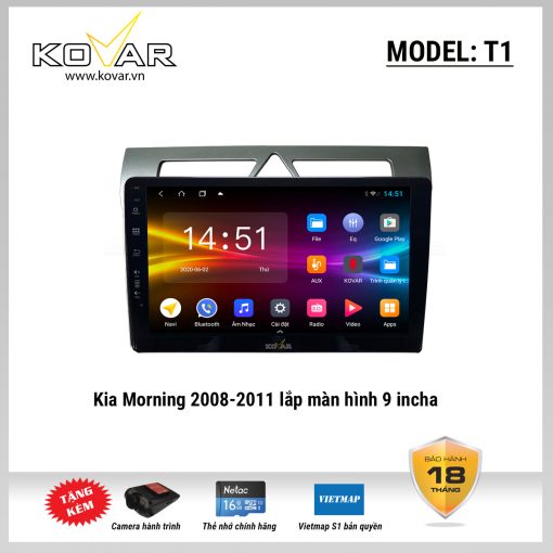 Màn hình DVD Android KOVAR T1 – KIA Morning 2008-2011