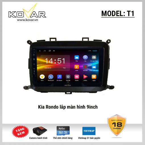 Màn hình DVD Android KOVAR T1 – KIA Rondo