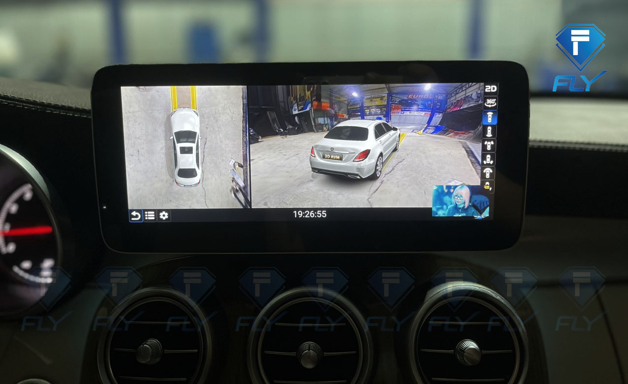 Màn hình liền camera 360 Mercedes C-GLC 2015-2019