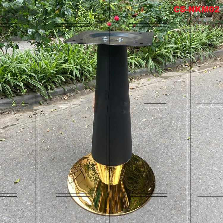 Chân bàn tròn thép mạ vàng CS-NKM02