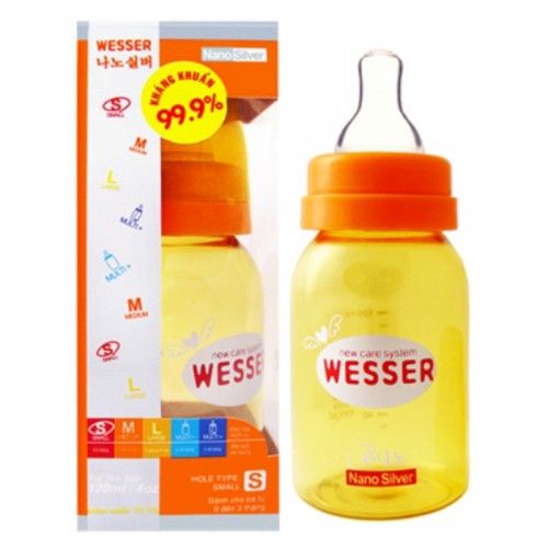 Bình sữa Wesser + Núm 120ml