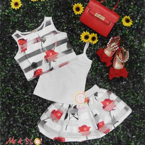 Set váy áo hoa cực xinh cho bé gái ( size nhỏ 1_3)