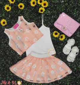 Set váy áo hoa cực xinh cho bé gái