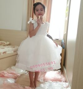 Đầm xòe công chúa cho bé gái ( size 5-8)