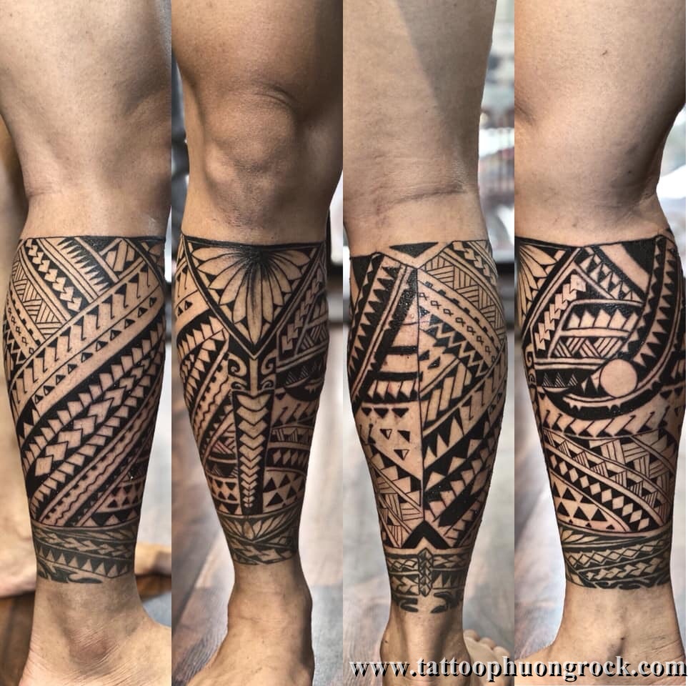 hình xăm maori dưới chân