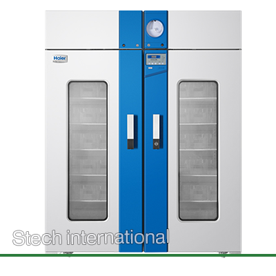 Tủ lạnh trữ máu cải tiến  Haier1369 lít có bộ ghi nhiệt độ, USB  kiểu giỏ đựng HXC-1369