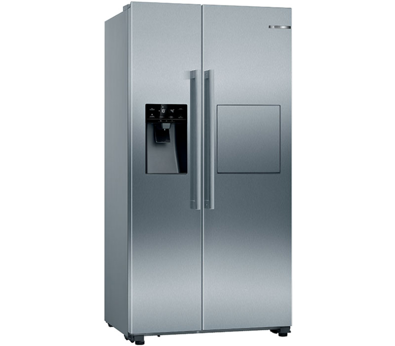 Tủ Lạnh Bosch 2 Cánh Side By Side HMH.KAG93AIEPG Series 6 phù hợp cho không gian bếp hiện đại với thiết kế mở, hệ thống làm lạnh với bộ lọc than hoạt tính kèm theo mang lại chất lượng nước uống và đá đảm bảo àn toàn vệ sinh trong quá trình sử dụng