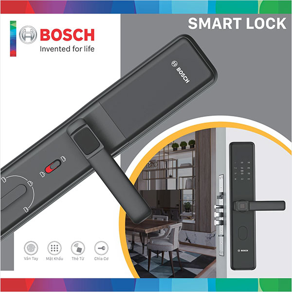 Thông số kỹ thuật Khóa Cửa Vân Tay Bosch ID 30PKB