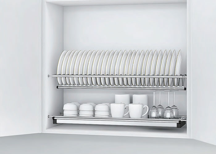  Khay chén cố định tủ bếp trên trong bộ combo 10 - Combo phụ kiện thiết bị nhà bếp