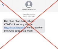 Người lao động cảnh giác khi nhận được các tin nhắn lừa đảo về việc nhận trợ cấp Covid-19