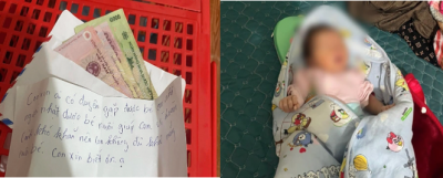 Nghệ An: Phát hiện bé gái bị bỏ rơi kèm lời nhắn nhờ nuôi hộ