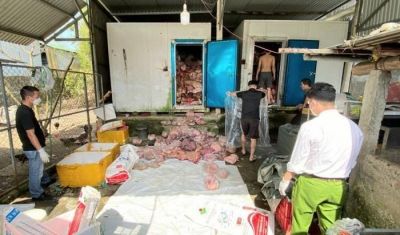 3 tấn thịt và nội tạng lợn 'bẩn' nhiễm vi khuẩn gấp 60 lần