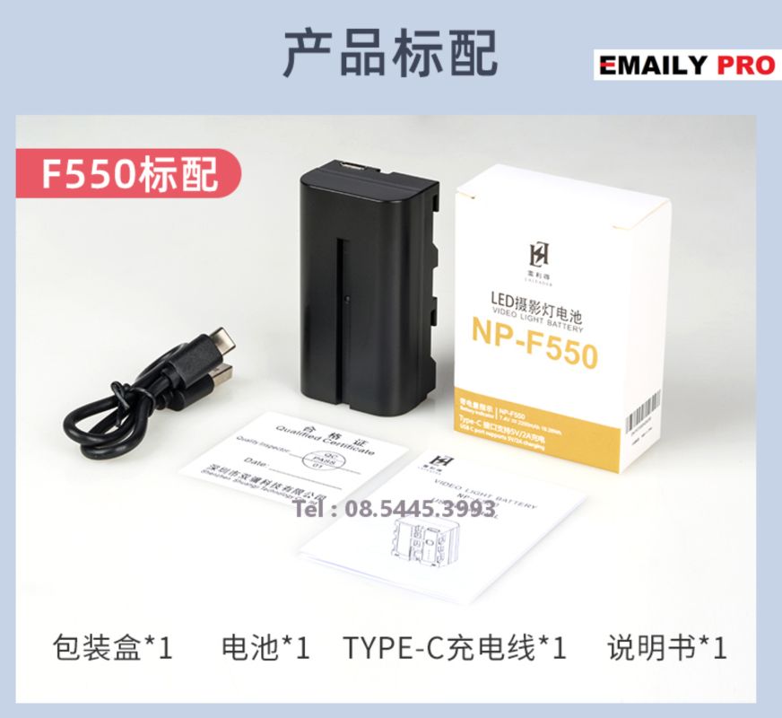 PIN F550-2200mAh + Sạc nhanh USB