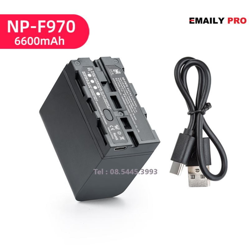 PIN NP-F970-6600mAh + Sạc nhanh USB