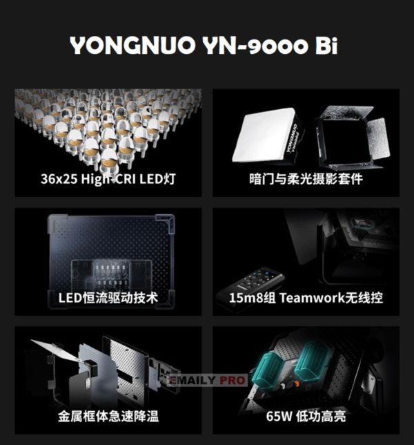 Đèn Led Yongnuo YN-9000 Video Light 3200K-5600K PRO