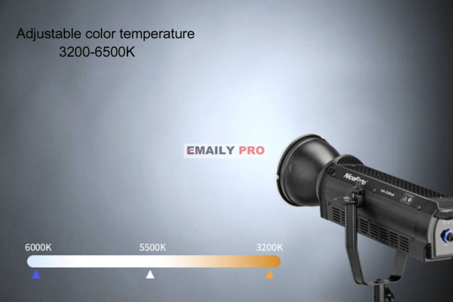 NiceFoto HA-3300BII 330W - 3200K - 6500K Bi Color COB LED VIDEO LIGHT