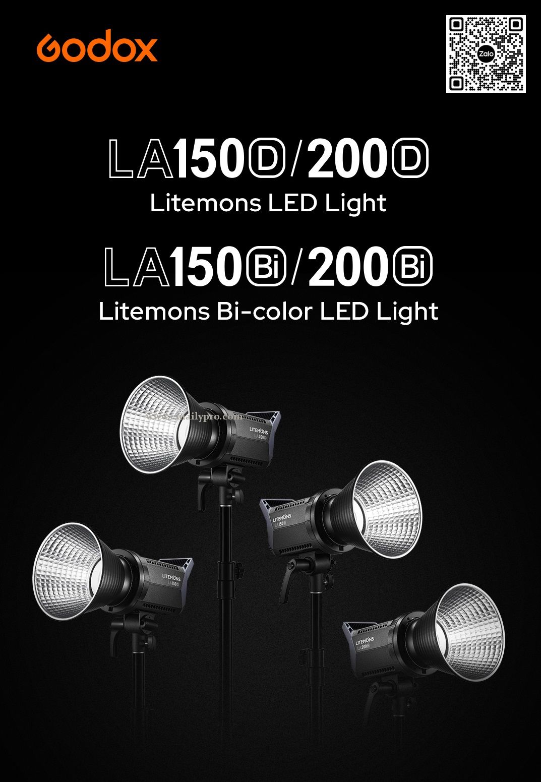  GODOX LITEMONS LA-200Bi LED VIDEO LIGHT 