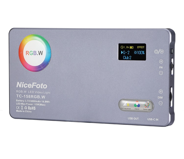 Đèn Video LED RGB NiceFoto TC-168 10w 2500-9900K NEW