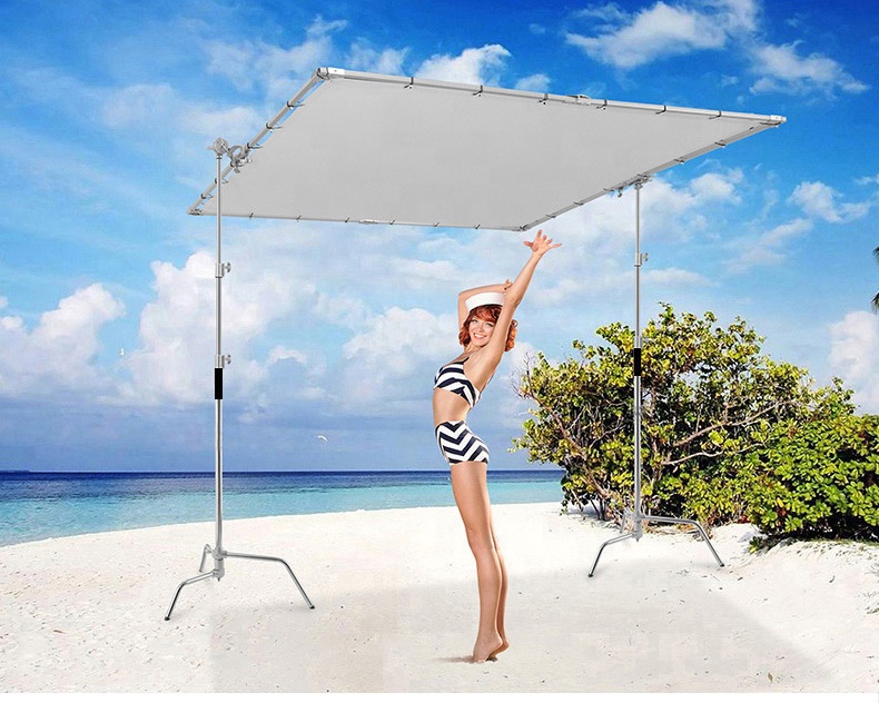Background Diffuser Screen KIT 300cmX300cm + C-Stand 