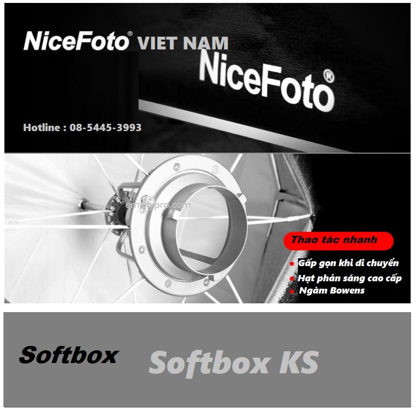 Softbox Umbrella NiceFoto KS-80x120 Grid