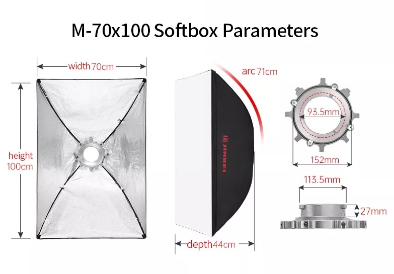 Softbox M 70X100