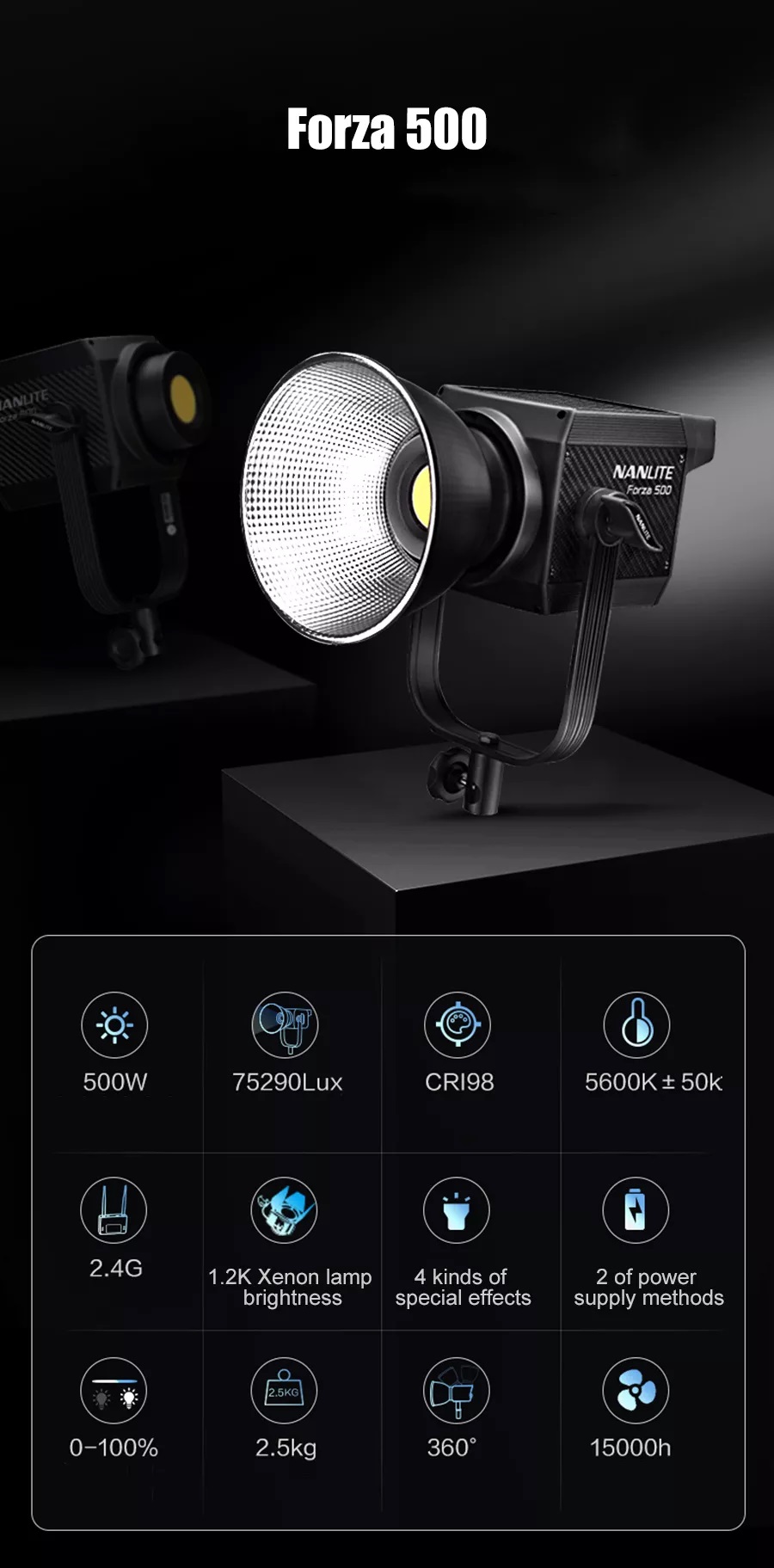 Đèn Led NANLite Forza 500 -500w 5600K 