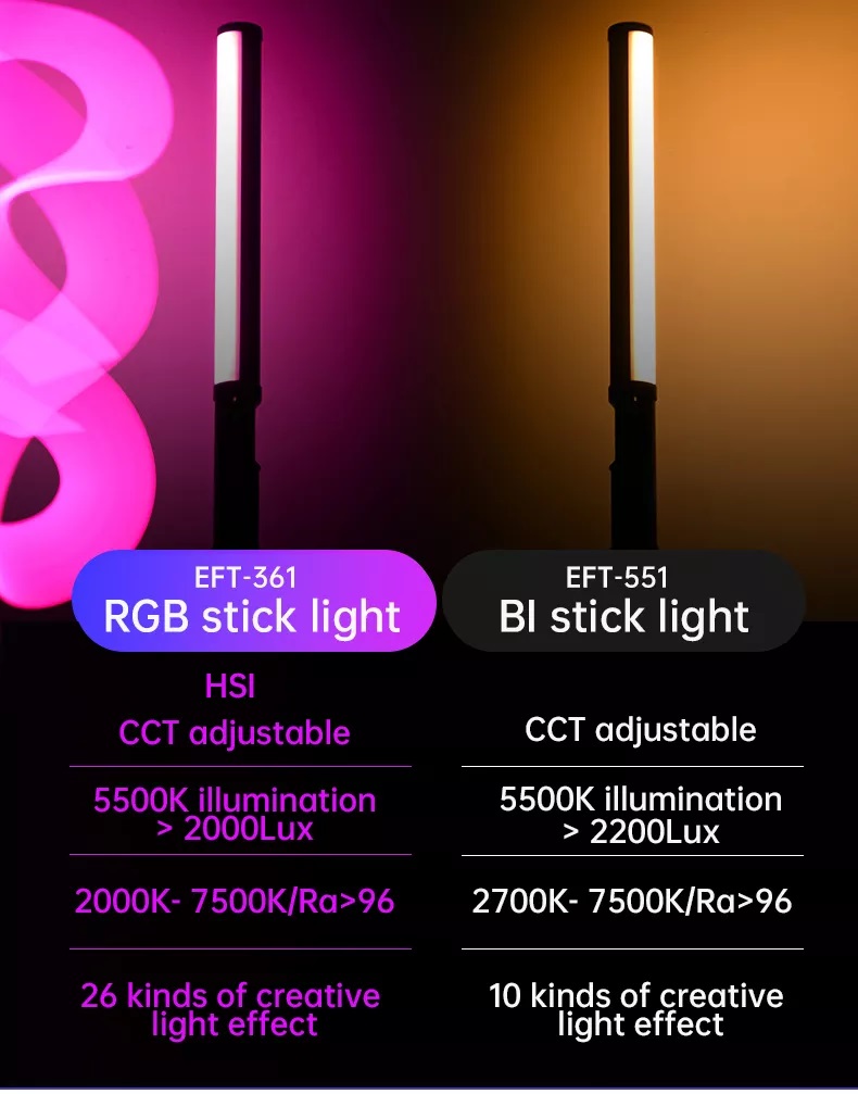 LED STICK JINBEI EFT-361RGB 2700K ~ 7500K
