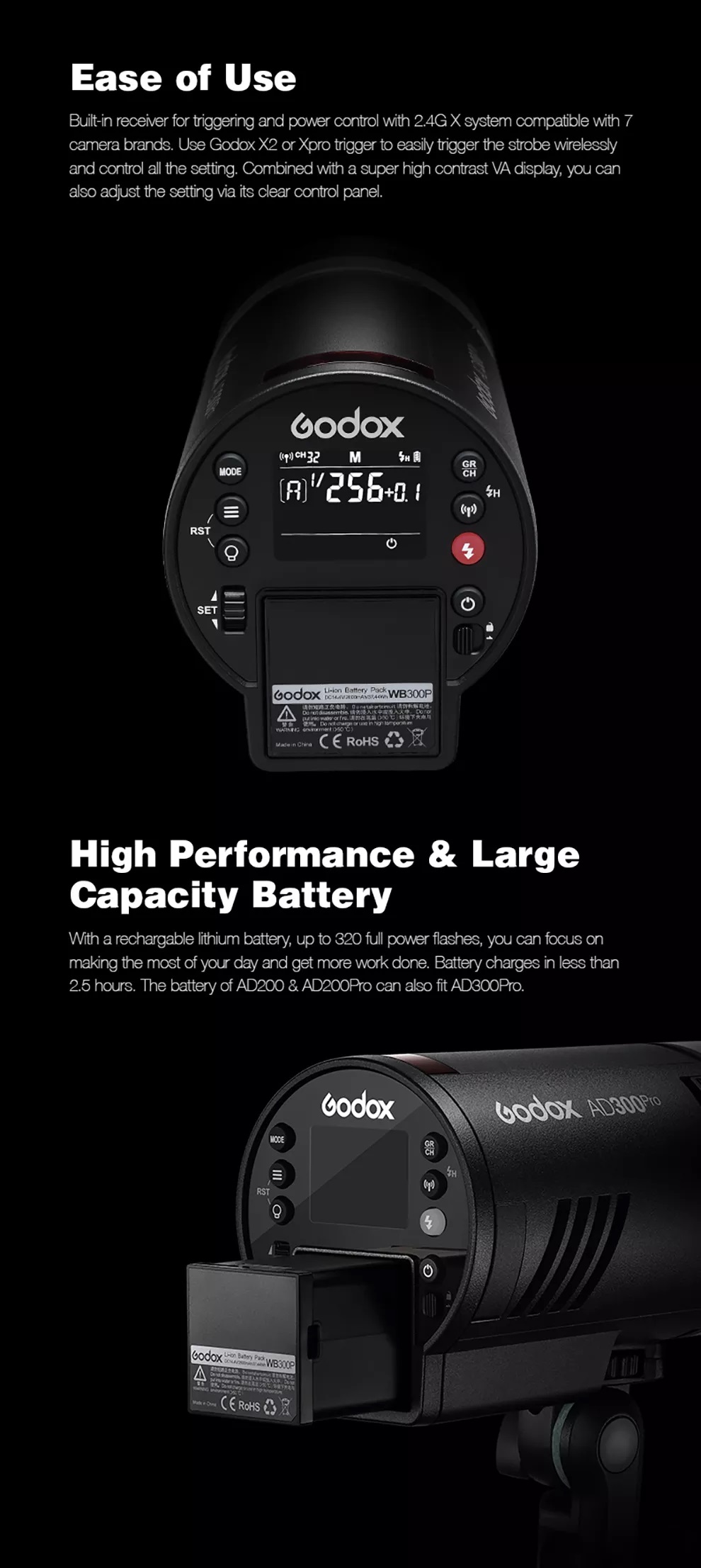 Đèn ngoại cảnh Godox AD300 Pro