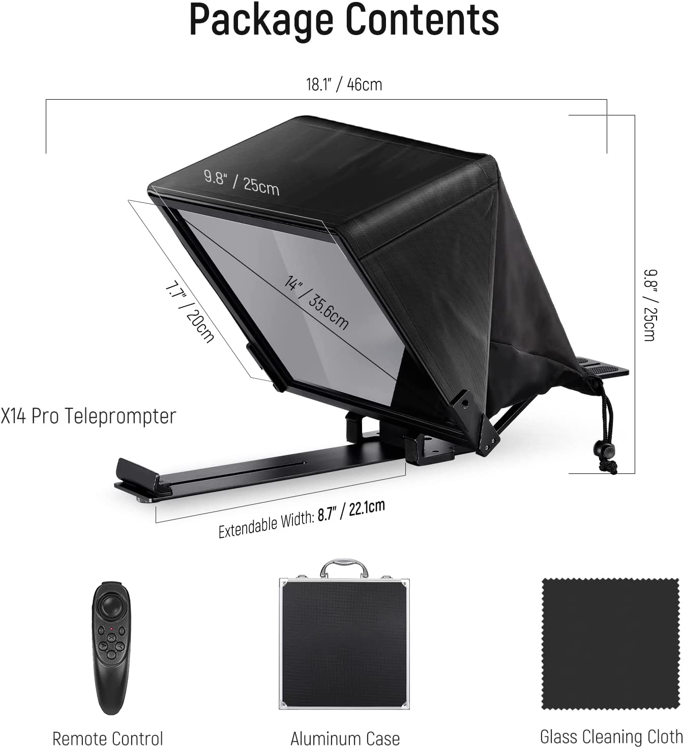 Teleprompter INMEI Professionnel 14 Inch