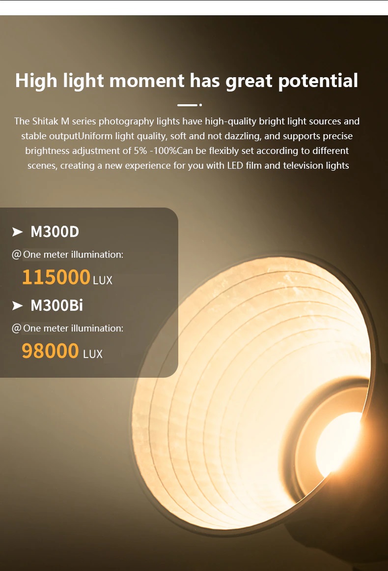 LED VIDEO LIGHT SHiTAK M300Bi -300W 