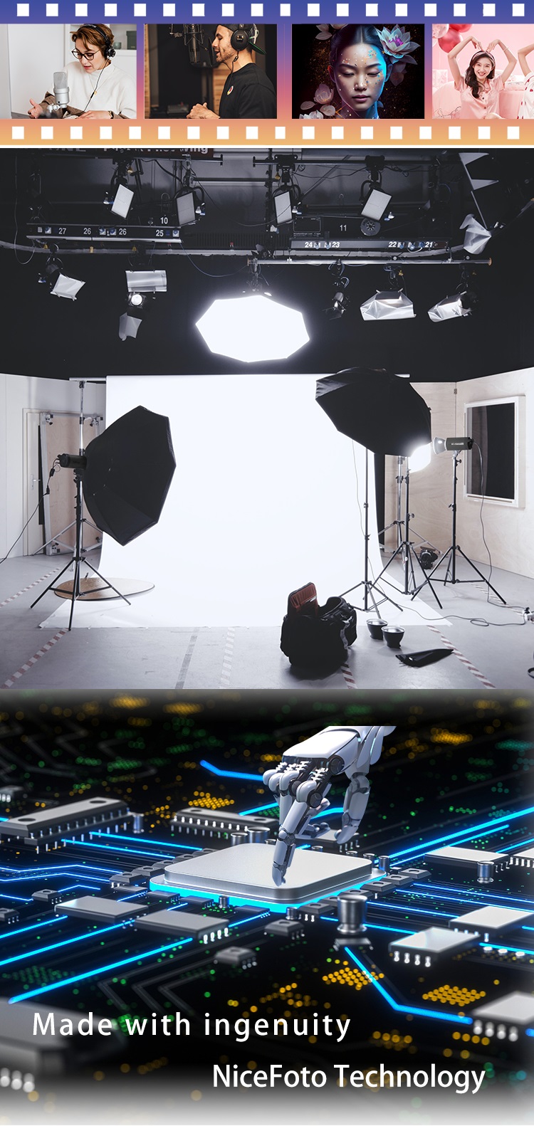 Đèn NiceFoto HC-1500SBIII LED Video Light - 5600k 150w