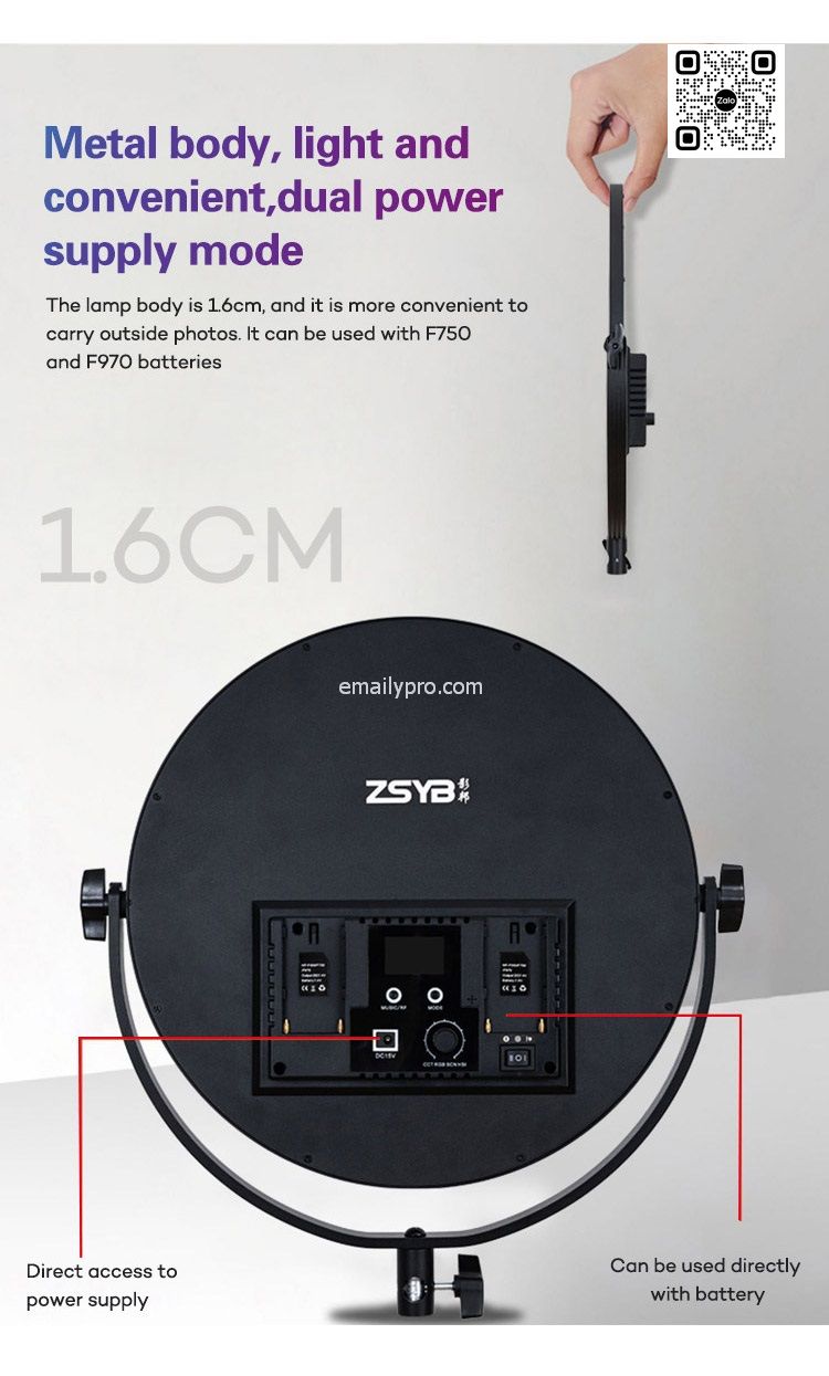ZSYB LED PB-360Bi 60W Livestream 